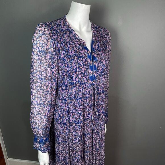 Revolve Saylor Ina Maxi Dress Floral Large blue boho cottagecore - Picture 7 of 13